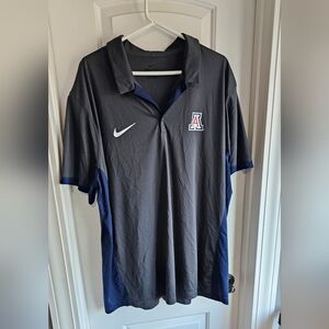University Of Arizona Nike Dark Gray and Navy Polo Shirt